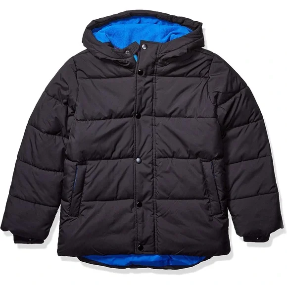 Toddler 2T puffer quilted jacket hooded black - Picture 1 of 3